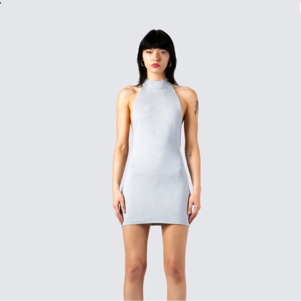 Heather Gray backless dress dress